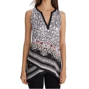 WHBM Sleevless Hankerchief Blouse